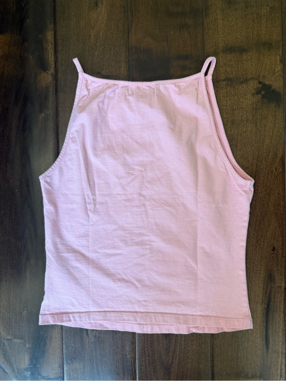 Women's Pink Square-Neck Tank Top